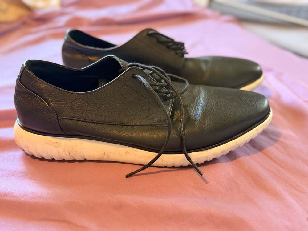 Calvin Klein Men's Teodore Leather Lace-Up Casual Shoes Size 12